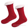 Mens Slipper Socks Winter Fleece-lined Thermal Plush Fuzzy Slipper Socks Factory